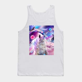 Space Rainbow Caticorn Cat Unicorn Tank Top